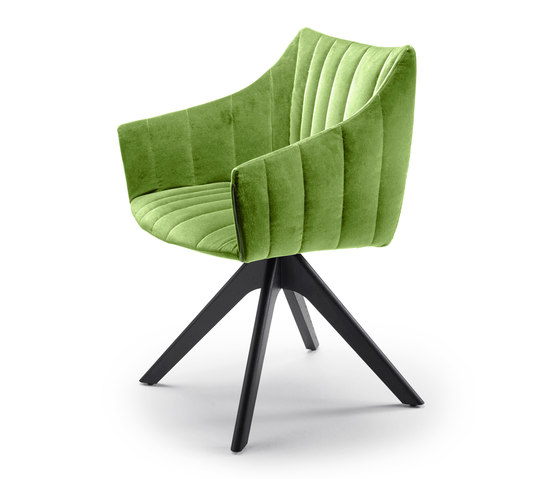 Rubie | Armchair High with wooden support frame | Chairs | FREIFRAU MANUFAKTUR