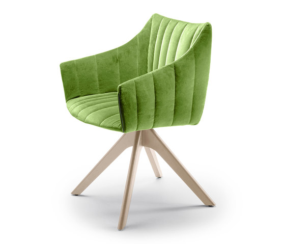 Rubie | Armchair High with wooden support frame | Sedie | FREIFRAU MANUFAKTUR