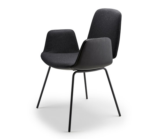Tilda | Armchair with steel frame 4-legs | Chaises | FREIFRAU MANUFAKTUR
