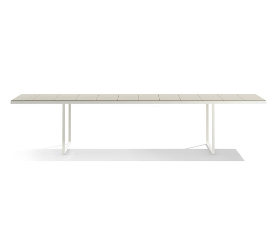 Nox Dining Table - 350 cm - Linen frame, Linen glazed lava stone | Dining tables | Tribù