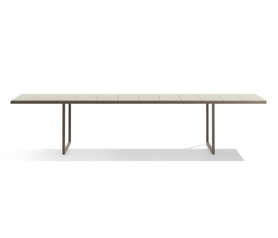 Nox table à manger - 350 cm - Wengé frame, linen glazed lava stone | Tables de repas | Tribù