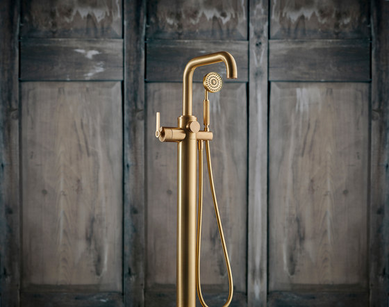 LMK Pure Floor Mounted Tub/Shower Mixer - Urban Brass | Grifería para duchas | Samuel Heath