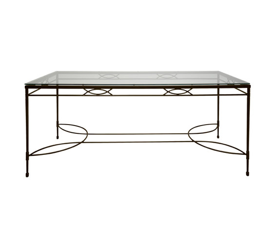 AMALFI GLASS TOP DINING TABLE RECTANGLE 203 | Dining tables | JANUS et Cie