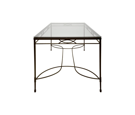 AMALFI GLASS TOP DINING TABLE RECTANGLE 203 | Dining tables | JANUS et Cie