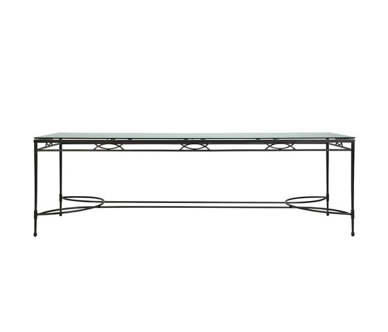 AMALFI GLASS TOP DINING TABLE RECTANGLE 244 | Dining tables | JANUS et Cie
