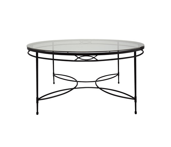 AMALFI GLASS TOP DINING TABLE ROUND 122 | Dining tables | JANUS et Cie