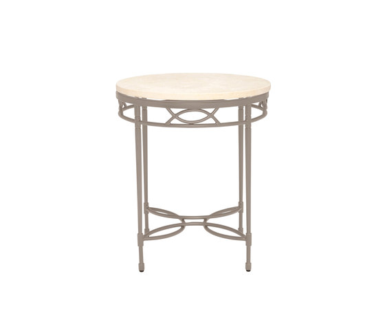 AMALFI STONE TOP SIDE TABLE ROUND 51 | Tables d'appoint | JANUS et Cie