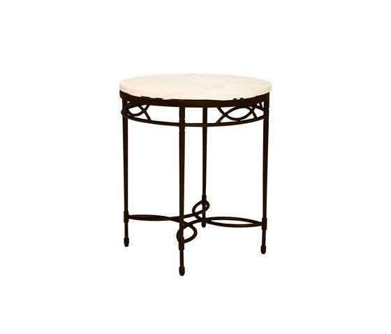 AMALFI STONE TOP SIDE TABLE ROUND 51 | Tables d'appoint | JANUS et Cie