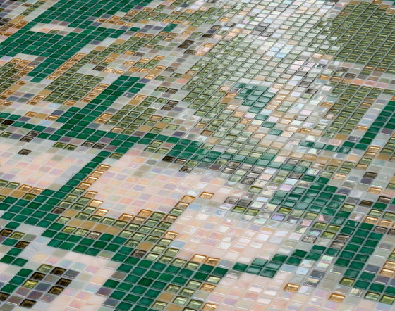 Ornamental Green Twine Decor 10x10 | Mosaïques verre | Mosaico+