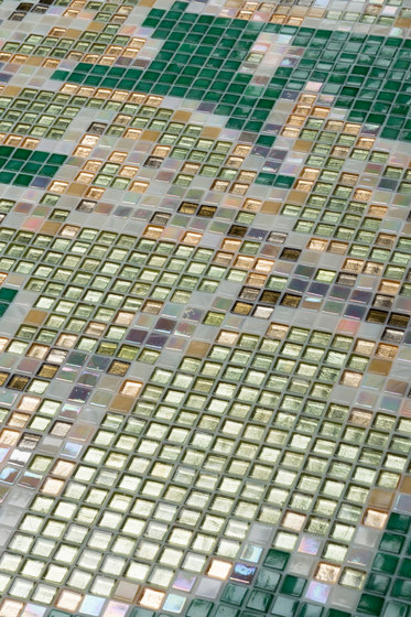 Ornamental Green Twine Decor 10x10 | Glass mosaics | Mosaico+