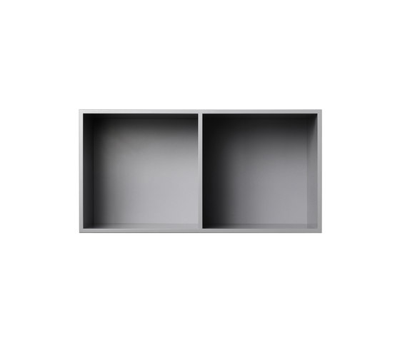 Bookcase Silver Grey Half-Size Horizontal M30 | Shelving | ATBO Furniture A/S