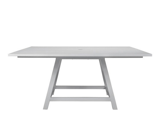 DOLCE VITA DINING TABLE SQUARE 160 WITH UMBRELLA HOLE | Dining tables | JANUS et Cie