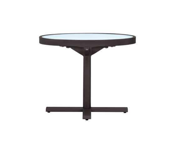 DUO GLASS TOP SIDE TABLE ROUND 53 | Tables de repas | JANUS et Cie