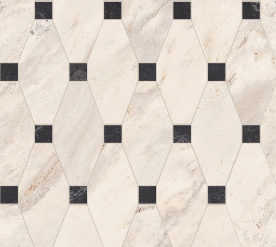 Newluxe Floor | Tessera Losanga Reflex Ivory | Ceramic tiles | Marca Corona