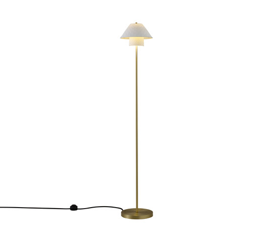 Oxford Double Floor Light, Satin Brass | Lampade piantana | Original BTC