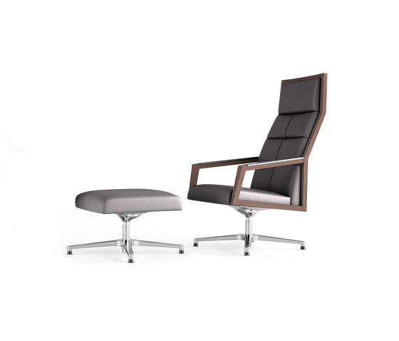 Square Lounge Chair + Ottoman | Pufs | Ofifran