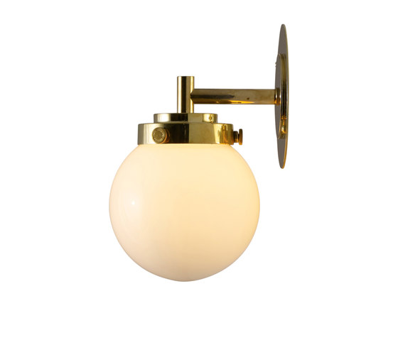 Mini Globe Wall Light, Opal with Brass | Lámparas de pared | Original BTC