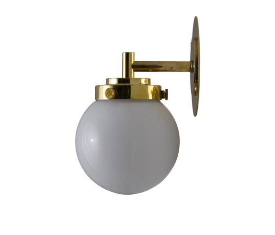 Mini Globe Wall Light, Opal with Brass | Lámparas de pared | Original BTC