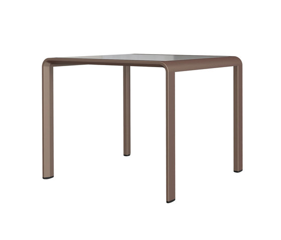 ZEPHYR GLASS TOP SIDE TABLE SQUARE 53 | Dining tables | JANUS et Cie