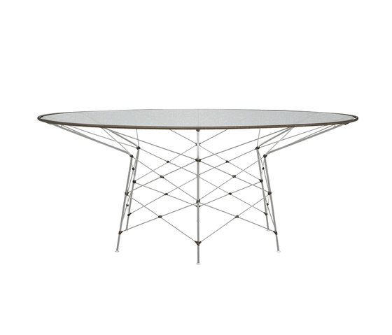 WHISK GLASS TOP DINING TABLE ROUND 180 | Tables de repas | JANUS et Cie