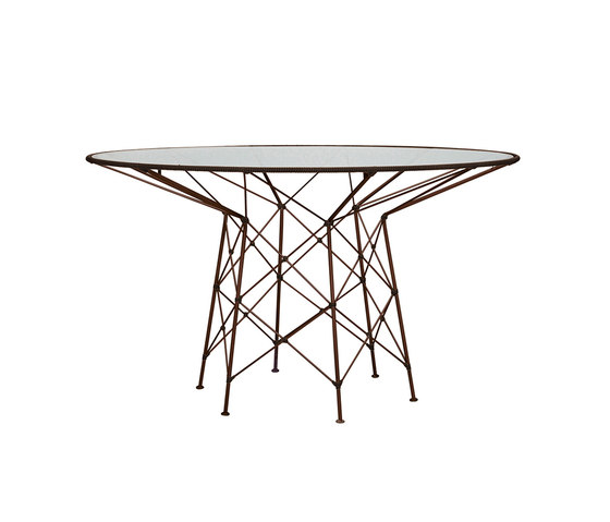 WHISK GLASS TOP DINING TABLE ROUND 130 | Dining tables | JANUS et Cie