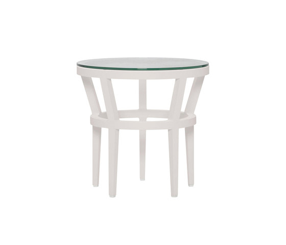 SLANT GLASS TOP SIDE TABLE ROUND 51 | Side tables | JANUS et Cie