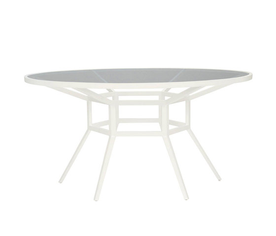 SLANT GLASS TOP DINING TABLE ROUND 153 | Tavoli pranzo | JANUS et Cie