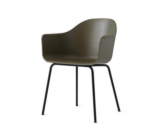 Harbour Dining Chair | Steel base / Olive Plastic | Stühle | Audo Copenhagen