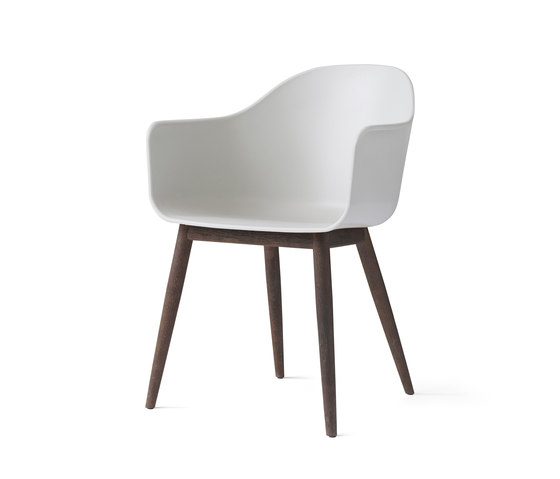 Harbour Dining Chair | Wood base / Dark Stained Oak / White Plastic | Sillas | Audo Copenhagen