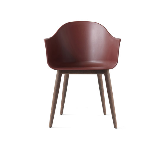 Harbour Dining Chair | Wood base / Dark Stained Oak / Burned Red Plastic | Stühle | Audo Copenhagen