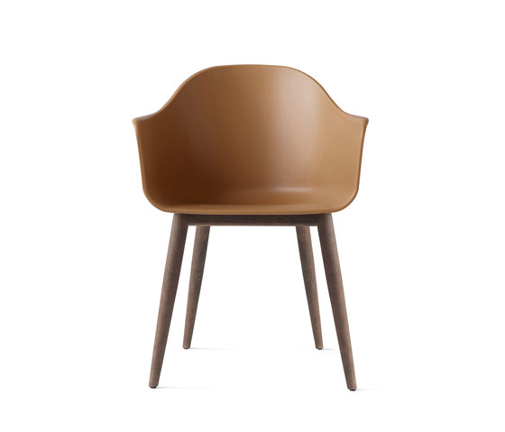 Harbour Dining Chair | Wood base / Dark Stained Oak / Khaki Plastic | Chaises | Audo Copenhagen
