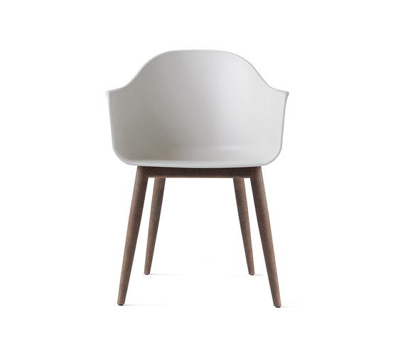 Harbour Dining Chair | Wood base / Dark Stained Oak / Light Grey Plastic | Chaises | Audo Copenhagen