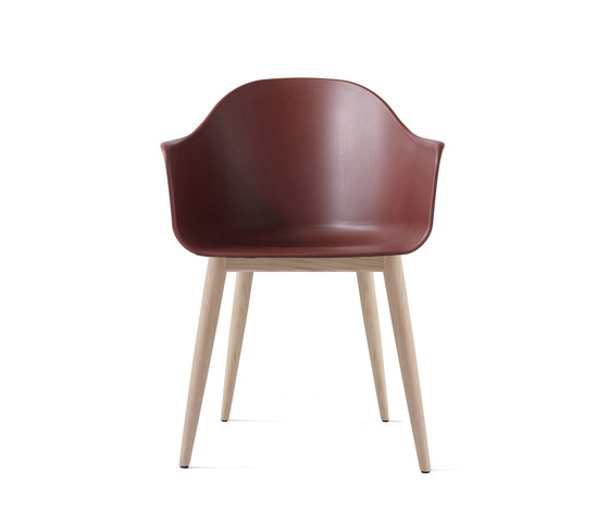 Harbour Dining Chair | Wood base / Natural Oak / Burned Red Plastic | Chairs | Audo Copenhagen
