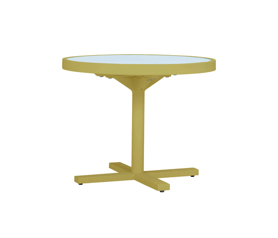 DUO GLASS TOP SIDE TABLE ROUND 53 | Dining tables | JANUS et Cie