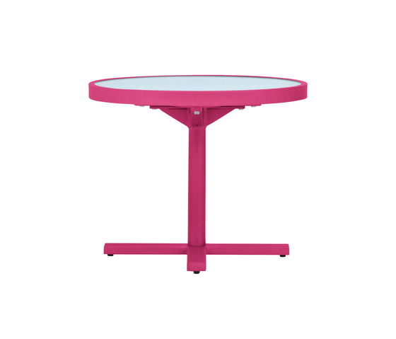 DUO GLASS TOP SIDE TABLE ROUND 53 | Mesas comedor | JANUS et Cie