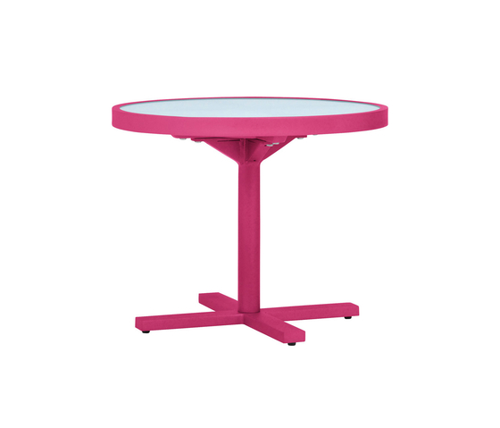 DUO GLASS TOP SIDE TABLE ROUND 53 | Mesas comedor | JANUS et Cie