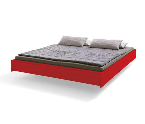 Flai Bed lacquered tomato red | Beds | Müller small living