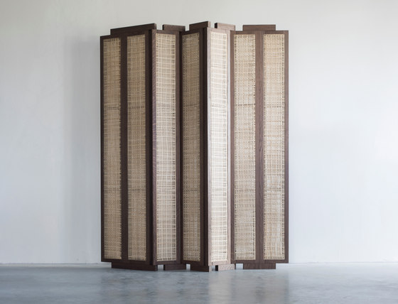 Paravent screen with cane panels | Paravents | Van Rossum