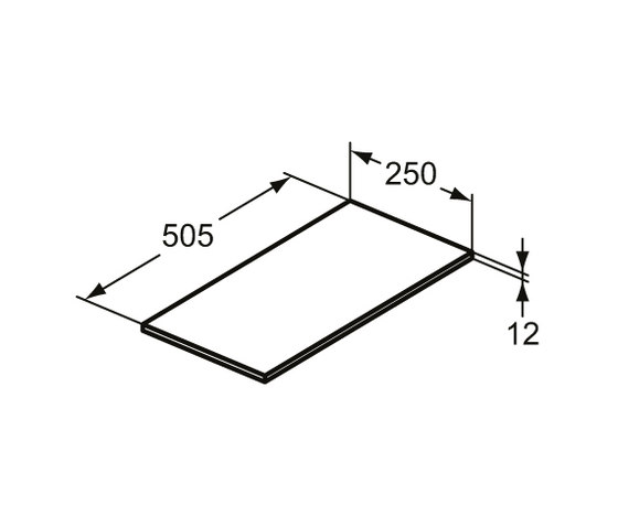 Adapto Holzplatte zu Unterbau 250 mm | Bathroom furniture | Ideal Standard