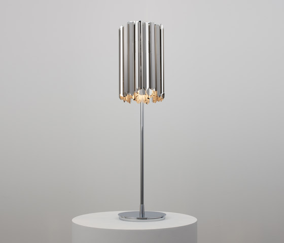 Facet Table Light polished stainless steel | Lámparas de sobremesa | Tom Kirk Lighting