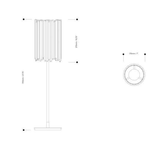 Facet Table Light polished black nickel | Tischleuchten | Tom Kirk Lighting