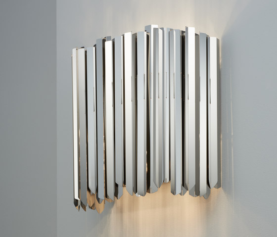 Facet Wall Light polished stainless steel | Appliques murales | Tom Kirk Lighting