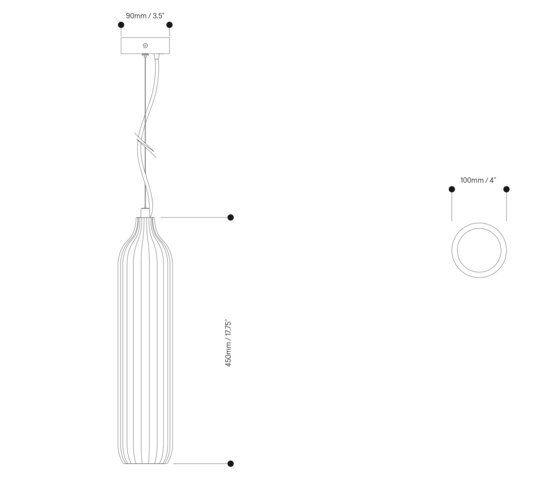 Flute Pendant clear | Lámparas de suspensión | Tom Kirk Lighting