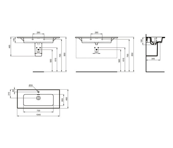 Strada II Möbelwaschtisch 1000 mm | Wash basins | Ideal Standard