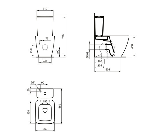 Strada II Spülkasten 4,5 Liter | WCs | Ideal Standard