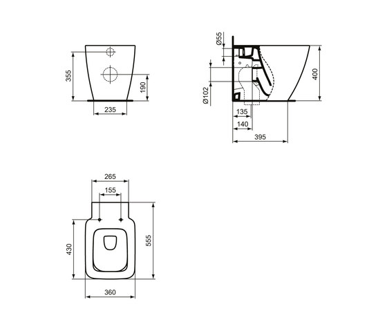 Strada II Standtiefspül-WC AquaBlade | WCs | Ideal Standard