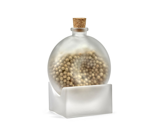 bottle of spices | transparent frosted | Sel & Poivre | valerie_objects