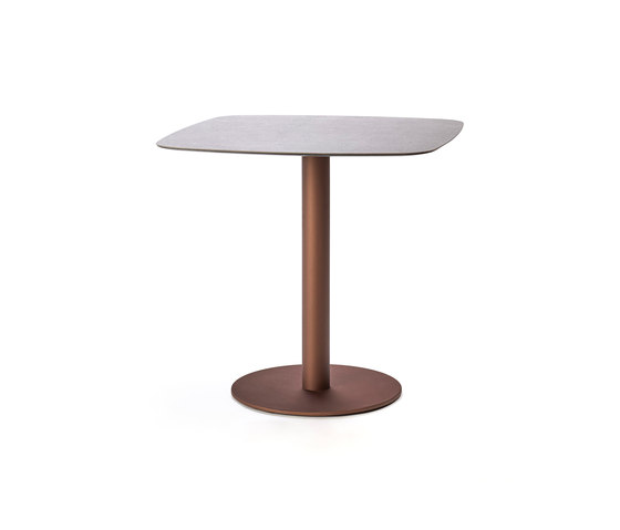 Flamingo pie de mesa con tapa redonda | Mesas comedor | Expormim