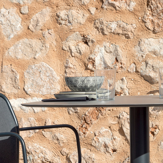 Flamingo Outdoor Dining table stand with elliptical top Architonic
