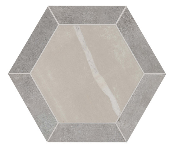 Stoneone | Grey Esagono | Ceramic tiles | Marca Corona
